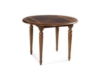 Bassett Mirror Company Charles X Grand 42" Round Drop leaf Table   8048 706: Home Improvement