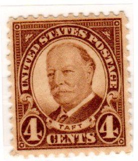 Postage Stamps United States. One Single 4 Cents Brown William H. Taft Stamp Dated 1930, Scott #685. 