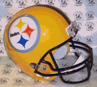 Pittsburgh Steelers   Riddell NFL Full Size Deluxe Replica Football Helmet  Sports Related Collectibles  Sports & Outdoors