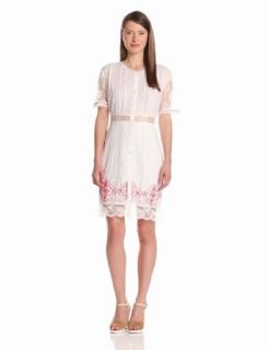 Candela Women's Alexis Lace Dress, White, Small at  Womens Clothing store: Cotton