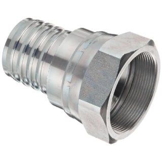 Dixon 688 32 Plated Steel 37 Degree JIC Hydraulic Suction and Return Line Hose Fitting, Swivel Stem, 2 1/2"   12 Female SAE x 2" Hose ID Barbed: Industrial & Scientific