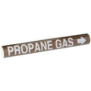 Brady 5846 Ii High Performance   Wrap Around Pipe Marker, B 689, White On Brown Pvf Over Laminated Polyester, Legend "Propane Gas": Industrial Pipe Markers: Industrial & Scientific
