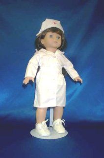 Nurse Dress with Hat and Sneakers. Fits 18" Dolls like American Girl: Toys & Games