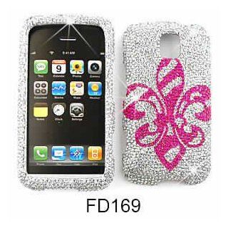 Cell Phone Skin + Hard Case Cover For Lg Optimus M / Optimus C Ms 690    Full Diamond Crystal: Cell Phones & Accessories