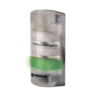 Werma 691 200 55 FlatSIGN Innovative LED Signal Tower with Transparent Housing and Buzzer, 24VDC, Green/Yellow/Red: Tower Stack Lights: Industrial & Scientific