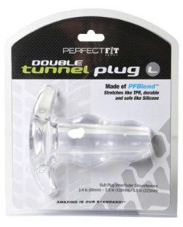 Perfect fit large double tunnel plug   clear (Pack Of 2): Health & Personal Care