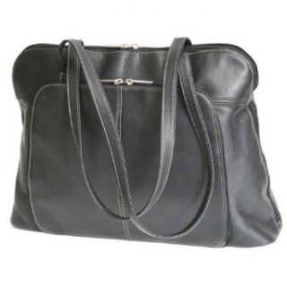 Royce Leather Vaquetta Nappa Ladies' Laptop Tote (Black) Shoes