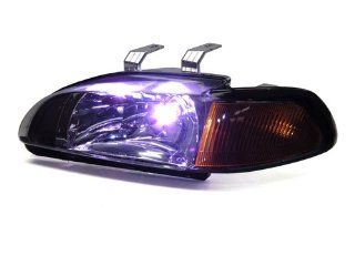 92 95 Honda Civic Sedan 4 Doors Headlights & H4 HID Kits Purple 12000K: Automotive