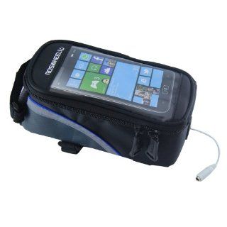 Water Resistant Cycling Bike Bicycle Frame Front Tube Zipped Velcro Closure Bag Phone Case For iPhone4 4S 5 5S: Cell Phones & Accessories