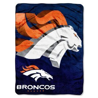NFL Denver Broncos 60 Inch by 80 Inch Micro Raschel Blanket, "Bevel" Design  Sports Fan Throw Blankets  Sports & Outdoors