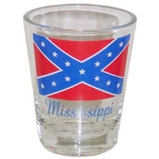 Illinois To Missouri Souvenirs Mississippi Shot Glass 2.25H X 2" W Rebel Flag (Pack Of 96) Pack Of 96 Pcs: Sports & Outdoors