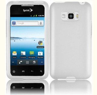 White Hard Case Cover for LG Optimus Elite LS696: Cell Phones & Accessories