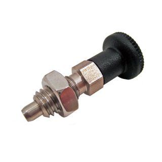 GN 717 NI Series Stainless Steel Non Lock Out Type Metric Size Indexing Plunger with Pull Knob, with Lock Nut, M10 x 1.5mm Thread Size, 20mm Thread Length: Ball Nose Spring Plunger: Industrial & Scientific