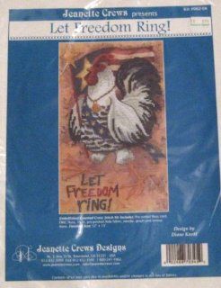 Jeanette Crews Embellished Counted Cross Stitch Kit   Let Freedom Ring!   Finished Size 12" x 15"