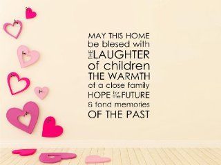 May this home be blessed with the laughterVinyl Wall Decals Quotes Sayings Words Art Decor Lettering Vinyl Wall Art Inspirational Uplifting : Nursery Wall Decor : Baby