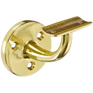 Rockwood 701.3 Brass Hand Rail Bracket with Fasteners for Metal Rail, 2 13/16" Diameter Base, 3 1/2" Projection, Polished Clear Coated Finish: Industrial Hardware: Industrial & Scientific