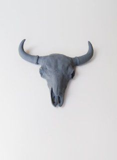 The Roscoe  Gray Resin Buffalo/bison Skull Head  Gray Buffalo Skull Wall Decor  Stag Head Wall Mount  Faux Taxidermy  Animal Skull  Wall Hanging Sculpture  Animal Mounts  Trophy Taxidermy  