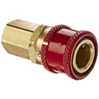 Eaton Hansen RD702SL143 Brass Quick Connect Pneumatic Fitting, Sleeve Lock Socket, 1/4" 18 NPTF Female, 1/4" Port Size, 1/4" Body, Fluorocarbon Seal: Quick Connect Hose Fittings: Industrial & Scientific