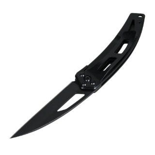 Hossen Black Modified Wharncliffe Stainless Steel Folding Knife with Clip : Folding Camping Knives : Sports & Outdoors
