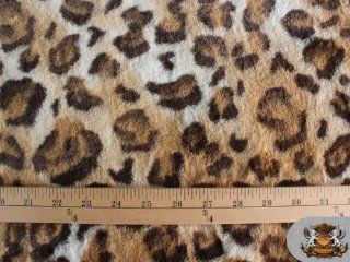 Minky Ultra High Piled Animal Print   Leopard Brown Beige / 60" / Sold By the Yard: Everything Else