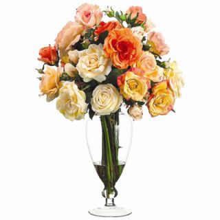 Tori Home Roses in Glass Vase