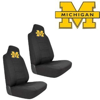 U M University of Michigan Wolverines Car Truck SUV Universal Fit Bucket Seat Covers   Pair: Automotive
