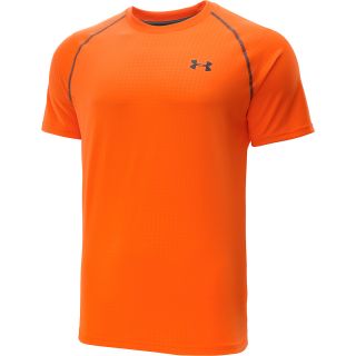 UNDER ARMOUR Mens UA Tech Embossed HeatGear T Shirt   Size Medium, Blaze