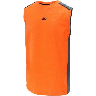 NEW BALANCE Boys Amped Up Sleeveless Muscle T Shirt   Size: Medium, Orange