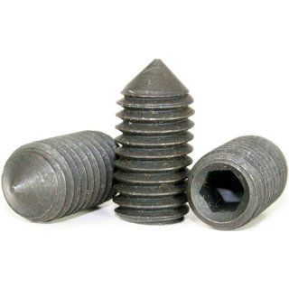 Black Oxide Alloy Steel Set Screw, Hex Socket Drive, Cone Point, 1/2" 13, 5/8" Length (Pack of 10): Industrial & Scientific