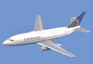 Boeing 737 300, Continental Airlines Aircraft Model Mahogany Display Model / Toy. Scale: 1/75: Toys & Games