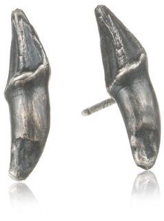Melissa Joy Manning Criminal 737 Sterling Silver Flying Fox Claw Post Stud Earrings: Jewelry