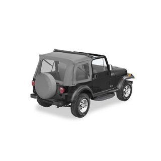 Bestop Jeep CJ7 YJ Wrangler Sunrider Soft Top Kit 76 95 Gray: Automotive