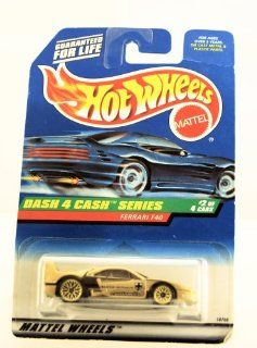 Hot Wheels   1998   Dash 4 Cash Series   Ferrari F40   Gold Metallic Paint   2 of 4   Collector #722   Limited Edition   Collectible 164 Scale Toys & Games