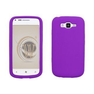 Purple Silicone Skin Soft Phone Cover for AT&T Samsung Focus 2: Cell Phones & Accessories