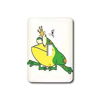 3dRose lsp_104104_1 Funny Prince Frog Animal Cartoon Single Toggle Switch   Switch Plates  