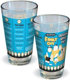 The Official Family Guy Drinking Game Beer Soda Pint Glass: Kitchen & Dining