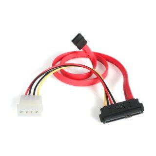 StarTech 18 Inch SAS 29 Pin to SATA Cable with LP4 Power (SAS729PW18): Computers & Accessories