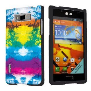 LG Venice LG730 Boost Mobile Black Protective Case   Multi Tie Dye By SkinGuardz Cell Phones & Accessories