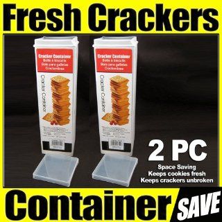 Cracker Container Tin Tupperware Saltine Nabisco Storage Keeper Square Plastic !: Kitchen Storage And Organization Product Sets: Kitchen & Dining