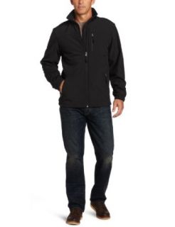 Haggar Men's Soft Shell Jacket, Black, Large at  Mens Clothing store