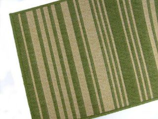 American Mills Barcode Polypropylene Indoor/Outdoor Area Rug, 5 Feet 3 Inch by 7 Feet 6 Inch, Emerald   Stain Resistant Rugs