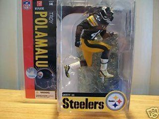 Troy Polamalu Pittsburgh Steelers Black Jersey Snow Covered Base Field Variant Chase Alternate McFarlane NFL Series 14 Action Figure: Toys & Games