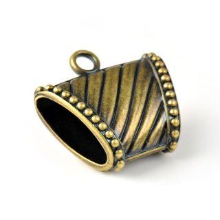 Antique Brass CCB Plastic Jewelry Scarves Slide, scarf Tubes, pt 760 (pt 760 10pcs/lot): Pendants: Jewelry
