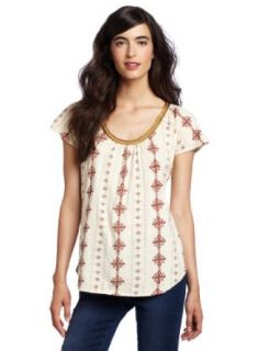 Lucky Brand Women's Adalyn Moroccan Top, Multi, X Small at  Womens Clothing store: Fashion T Shirts