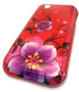 LG Maxx Touch E739 T Mobile MyTouch Red 3d Flower Daisy Canvas Case Skin Cover Protector: Cell Phones & Accessories