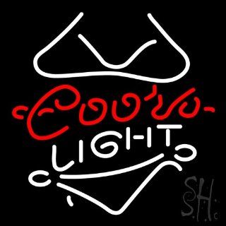 Beer   Coors Light Bikini Outdoor Neon Sign 24" Tall x 24" Wide x 3.5" Deep : Business And Store Signs : Office Products
