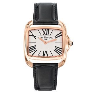 Saint Honore Charisma 721061 3AR mm Automatic Gold Plated Stainless Steel Case Black Calfskin Mineral Women's Watch at  Women's Watch store.