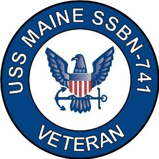 US Navy USS Maine SSBN 741 Ship Veteran Decal Sticker 5.5": Automotive