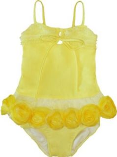 Isobella & Chloe Swimwear. Baby girl's bathingsuit Yellow Kyla Tankini. Size 12m.: Clothing