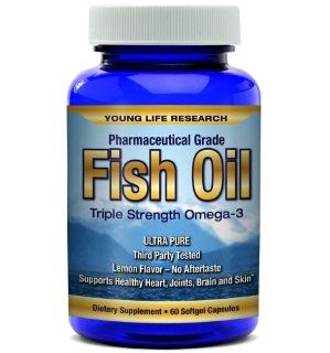 FISH OIL   Premium Pharmaceutical Grade OMEGA 3 Triple Strength ★ 100% MONEY BACK GUARANTEE ★ Formulated For Superior Results!: Health & Personal Care
